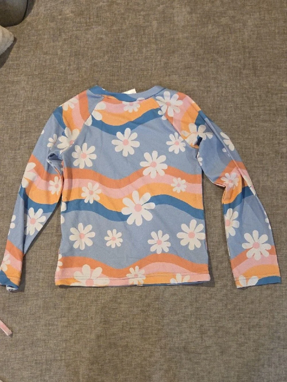 Daisy Kids Long-Sleeve Rashguard Set - Blue, Pink & Orange